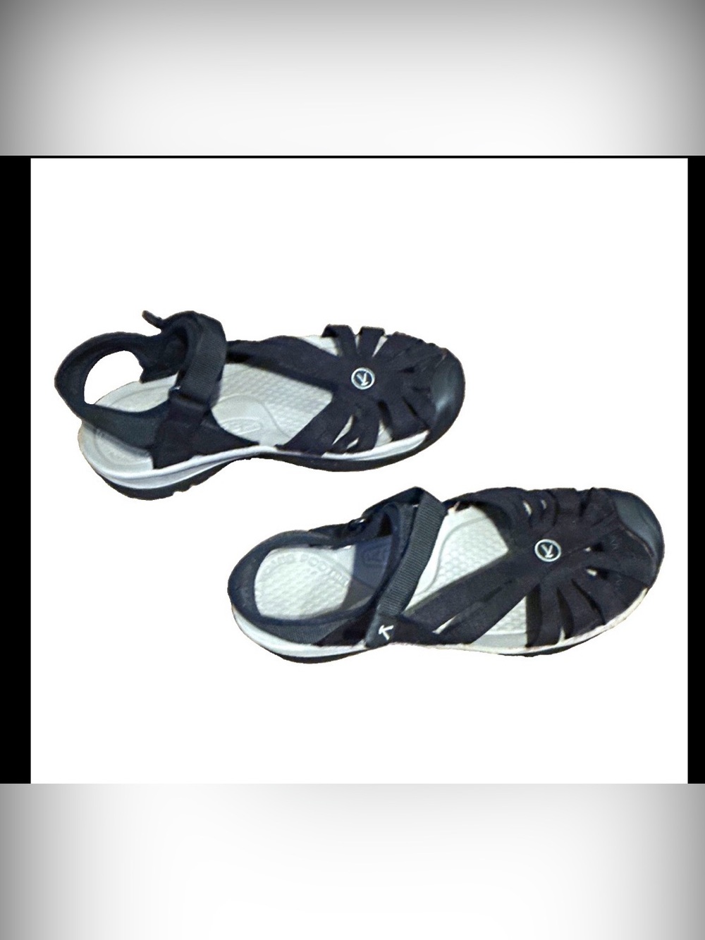 KEEN Rose Closed Toe Sandals Black / Gray Women's Size 6.5